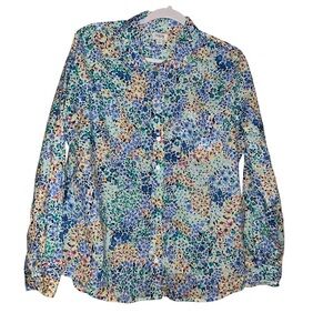 Jcrew Lightweight cotton shirt in signature fit floral spring colors Large L
